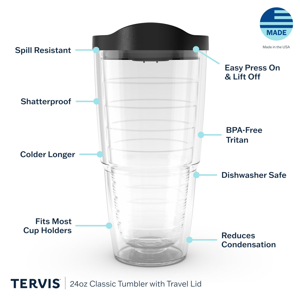 Tervis Disney - Nightmare Before Christmas Jack's Fright Made in USA Double Walled Insulated Tumbler Travel Cup Keeps Drinks Cold & Hot, 24OZ,