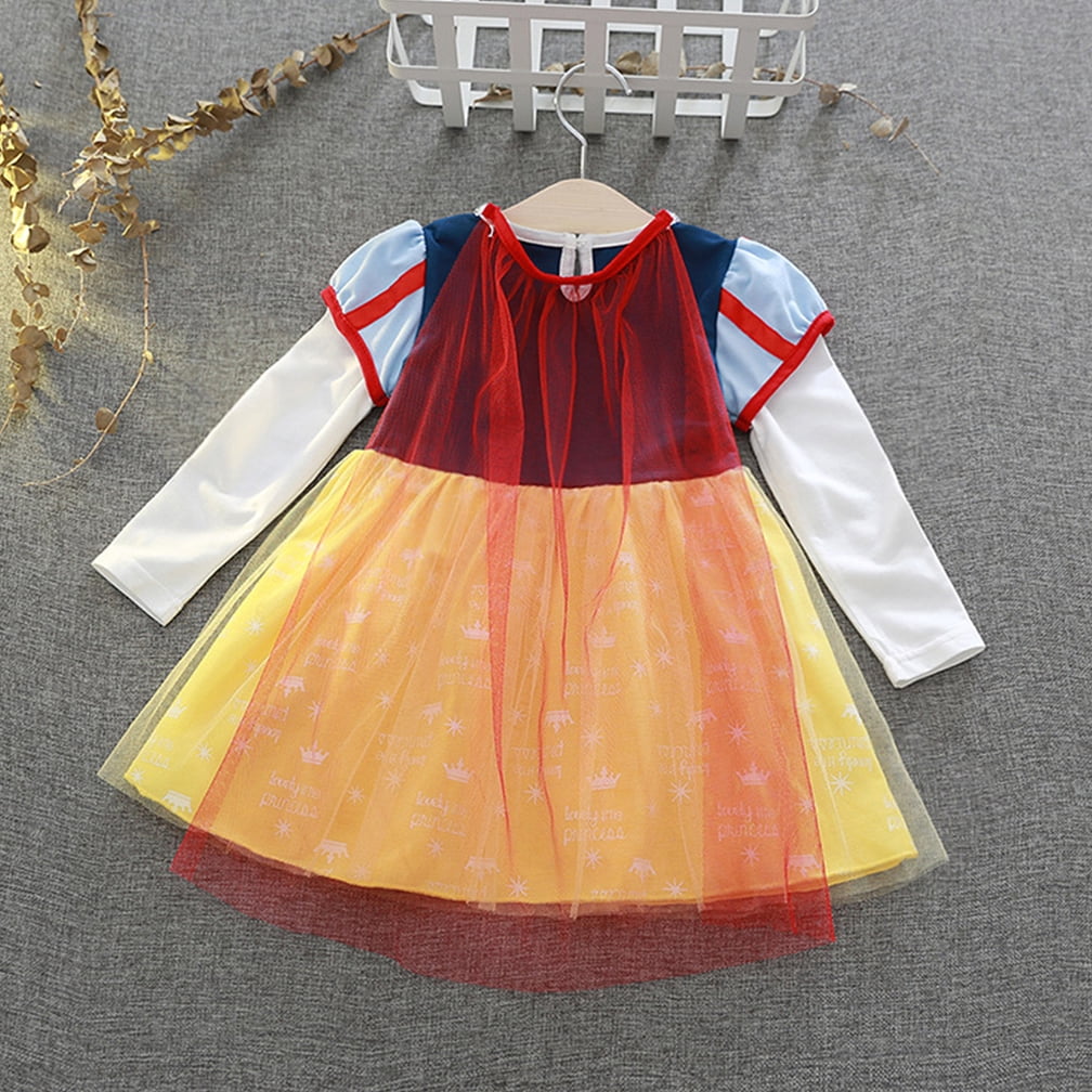 WIBACKER 1-6Y Toddler Girls Princess Costumes Dresses Fancy Dress Up Clothes for Halloween Party Cosplay, Christmas Gift