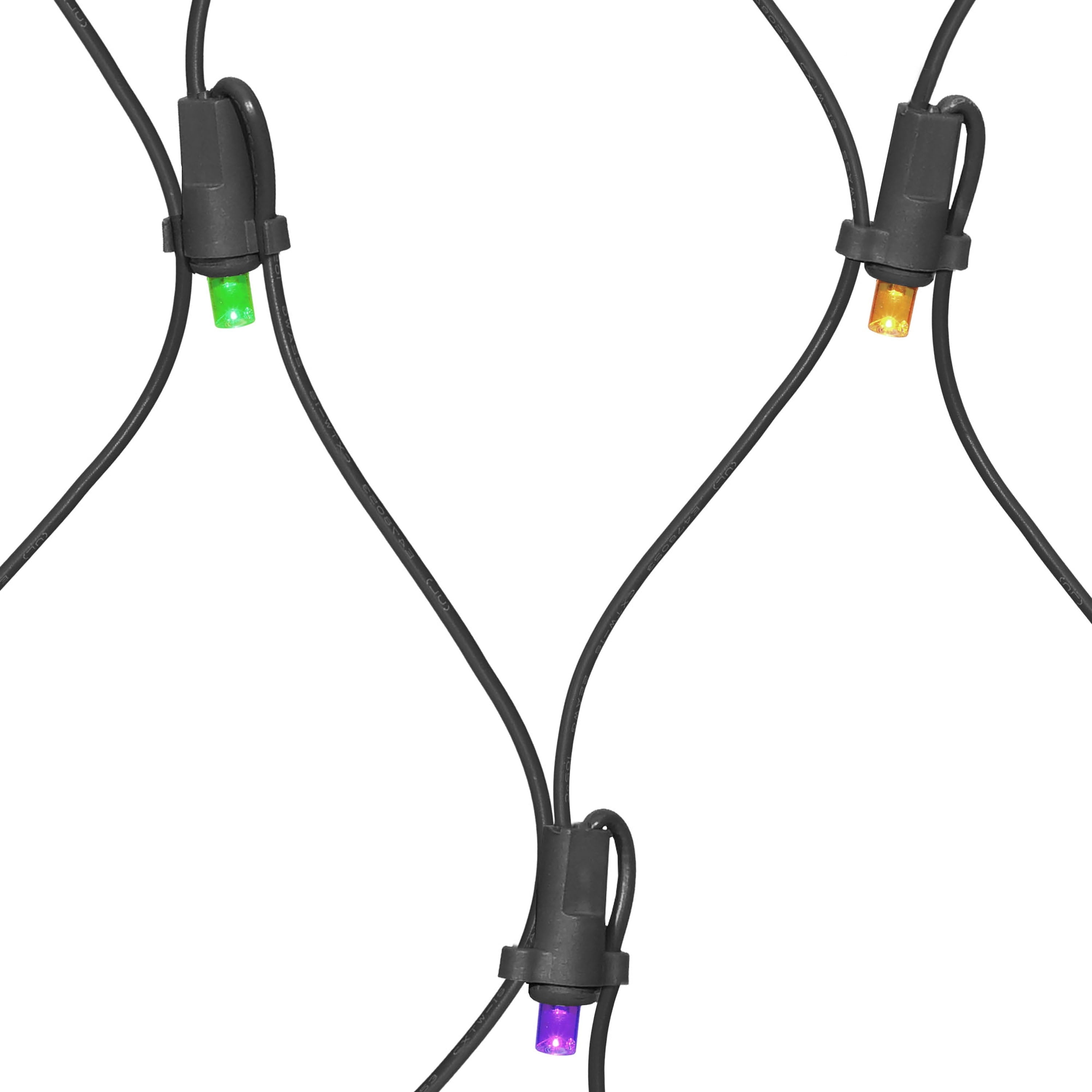 Indoor/Outdoor 50-Count LED Net Lights, Multicolor, 4' x 4', Halloween by Way To Celebrate
