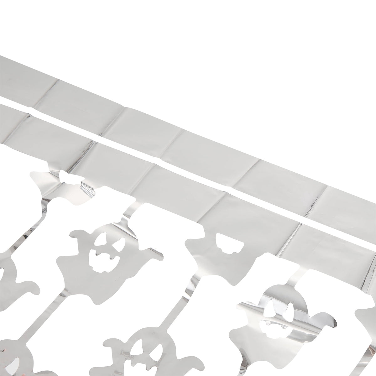 Spooky Bats and Ghosts Fringe Door Decoration, Silver and Black, Halloween by Way To Celebrate