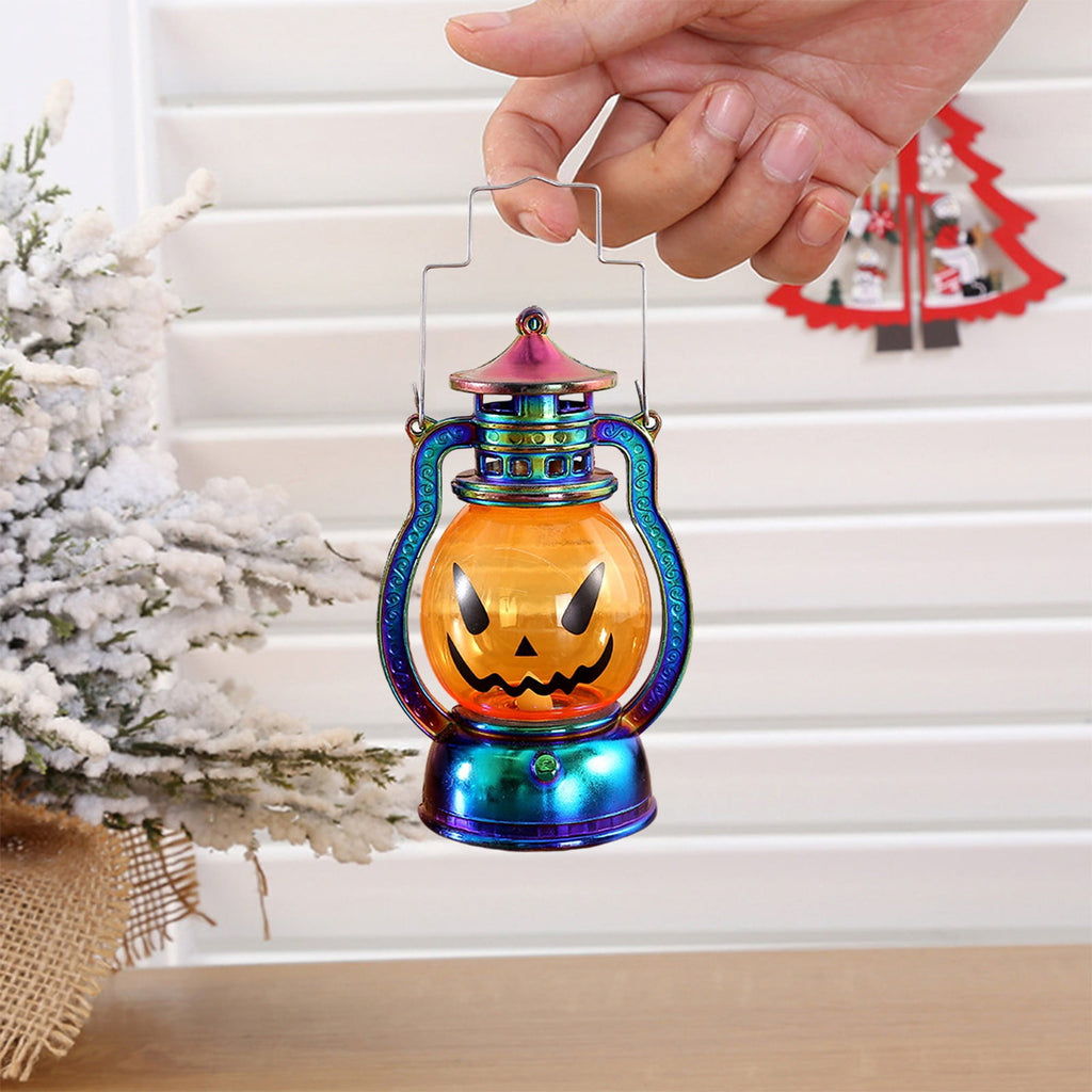 Black Halloween Mini LED Lantern Table Centerpiece 5.1 Inch for Indoor Decor, 2 Inch, 5 cm