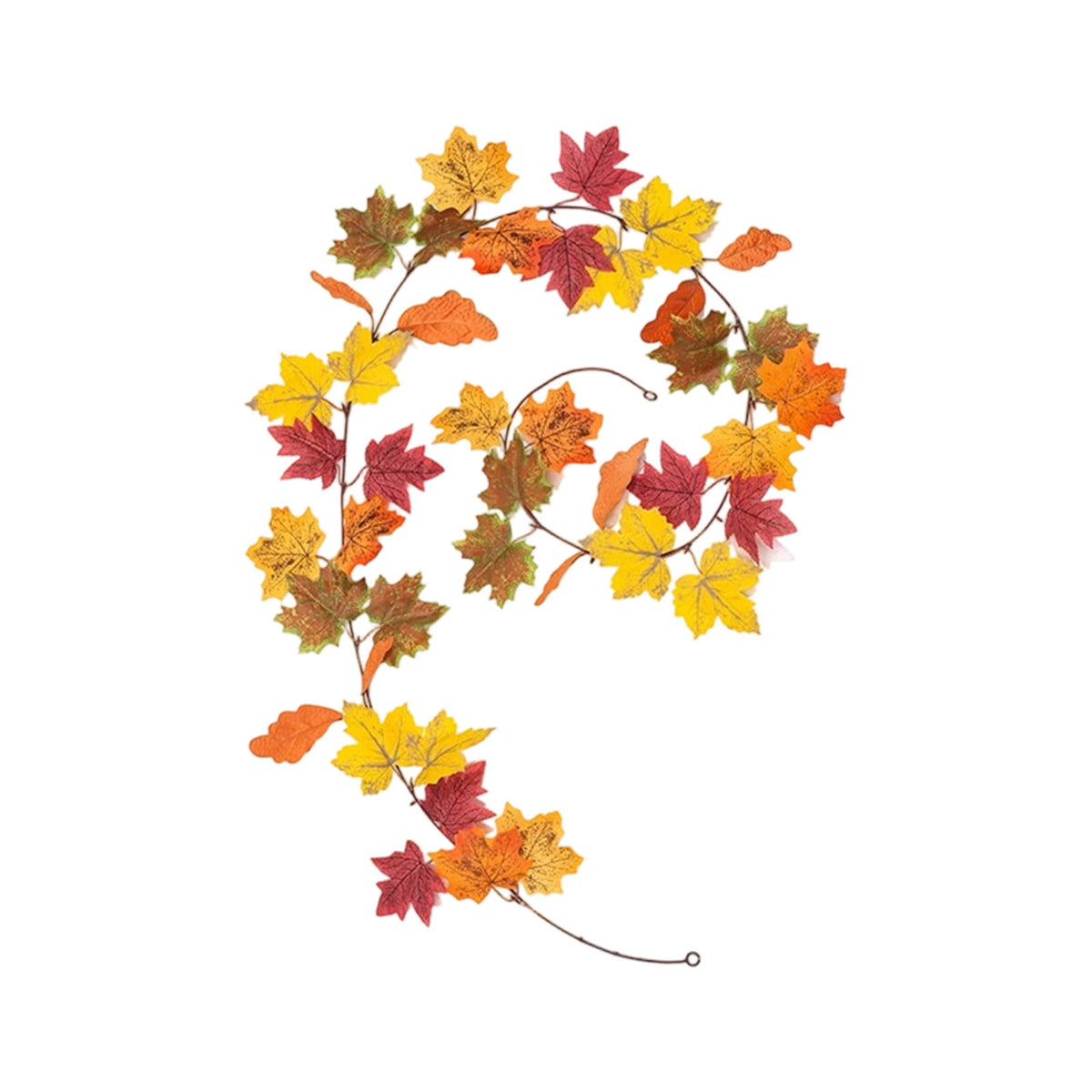 WKSCLPAI Halloween Maple Leaf Garland, Fall Vine Wreaths for Autumn Festivities Decor,Seasonal Garlands for Home,Halloween & Fall Decorations