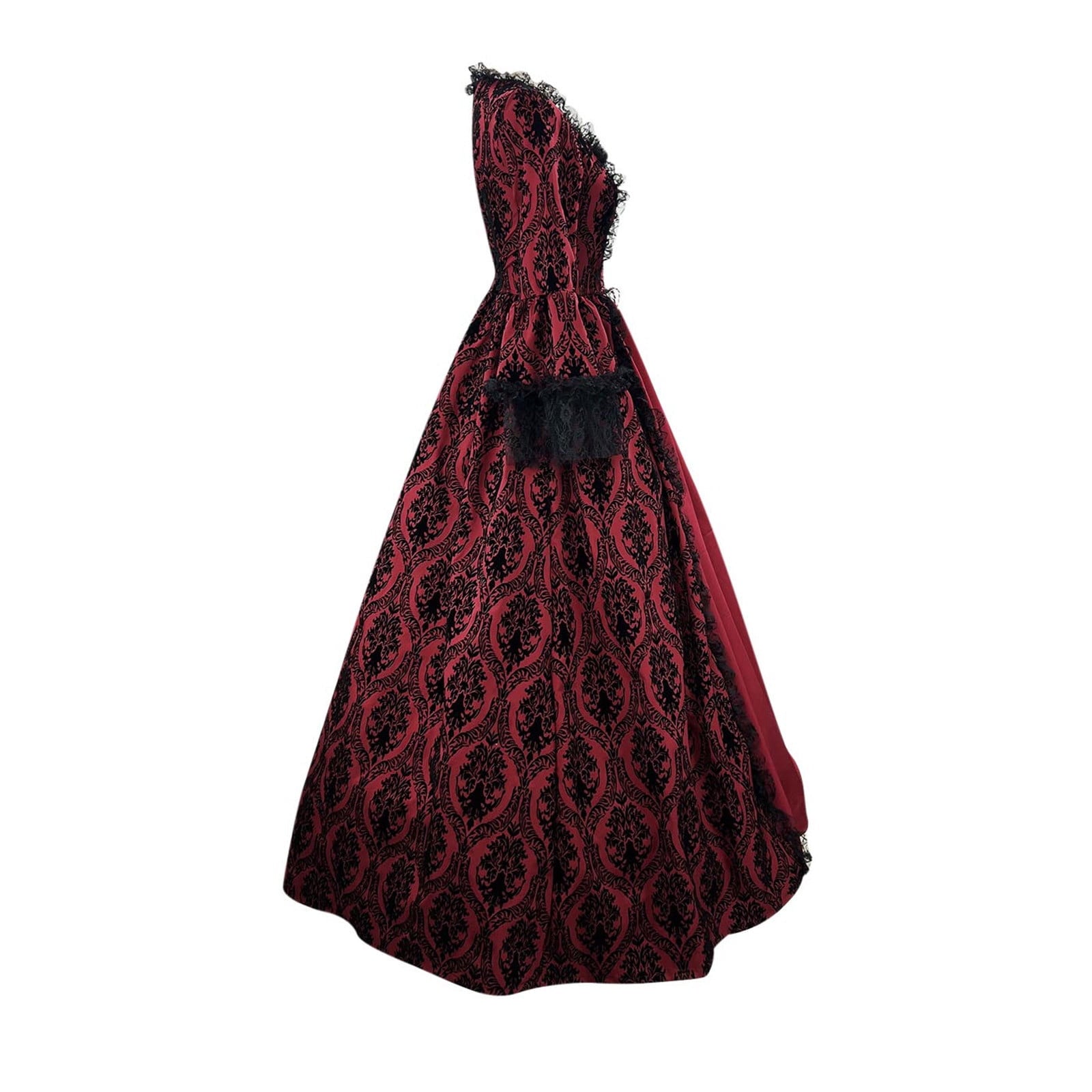 LYXSSBYX Maxi Dresses for Women Women's Long Sleeve Neck Dress Floor Length Cosplay Dress Plus Size Dress