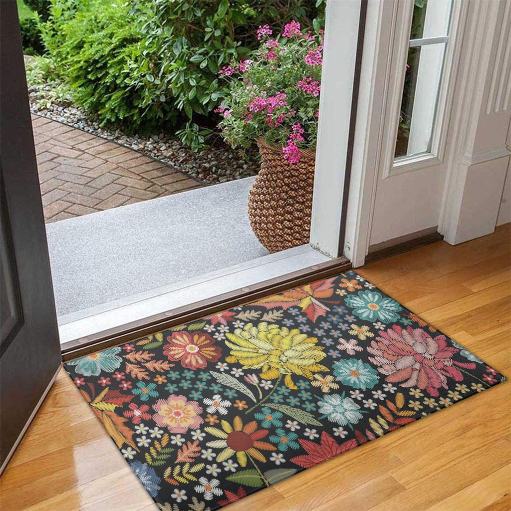 Brown Vintage Tribal Western Non Slip Washable Door Mat Funny Doormat Outdoor Inside Floor Rugs Crystal Velvet 30x17 Inches