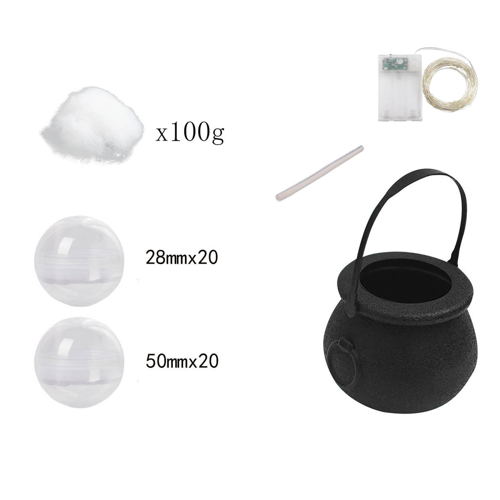 Muecwrye Halloween Decorations Outdoor, Halloween Clearance! Halloween Witches Cauldron on Tripod with Lights, DIY Bubbling Cauldron Set Decor for Home Porch Outside, Halloween Party Supplies