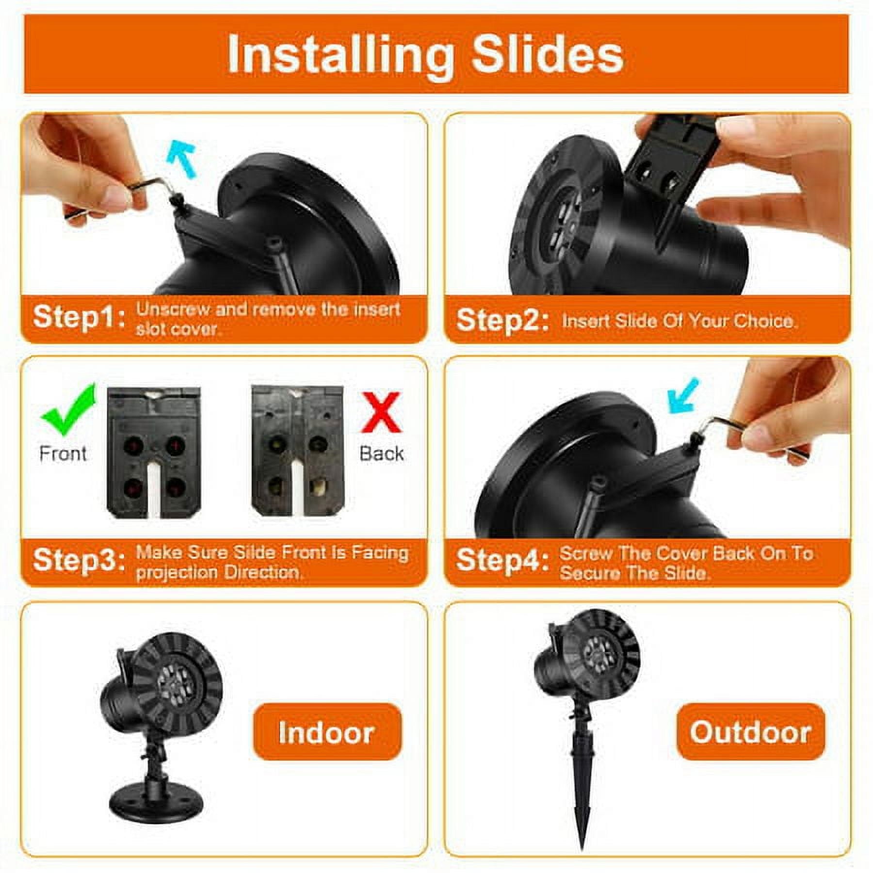 Projector Lights 16 Patterns Garden Lamp Lighting Waterproof Landscape Projection Light for Christmas Halloween Holiday Indoor Outdoor Wall Motion Decoration