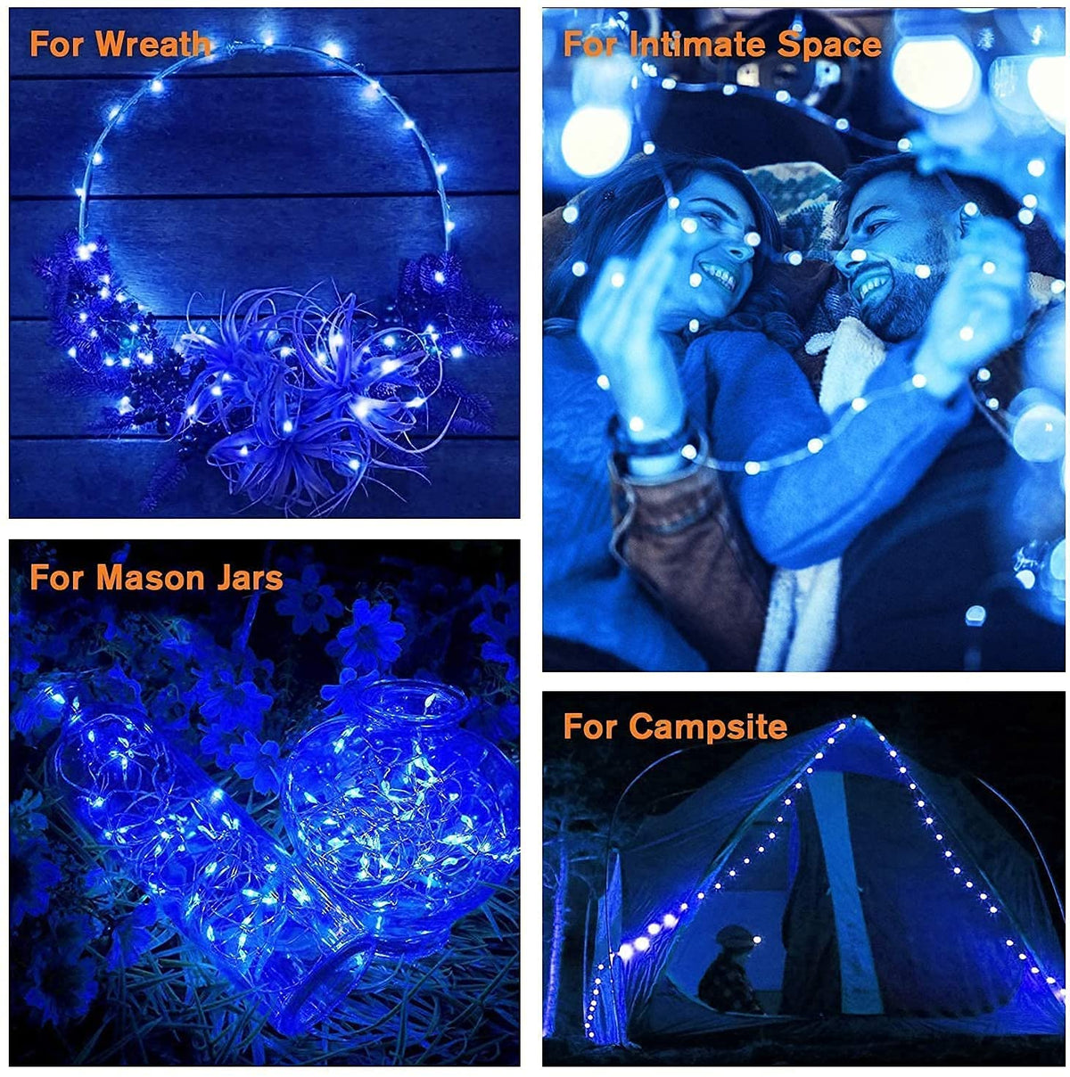 Purple Solar Fairy Lights Outdoor Waterproof, 4 Packs Each 33ft 100 LED Solar String Lights, 8 Modes Silver Wire Solar Twinkle Lights for Halloween Christmas Patio Garden