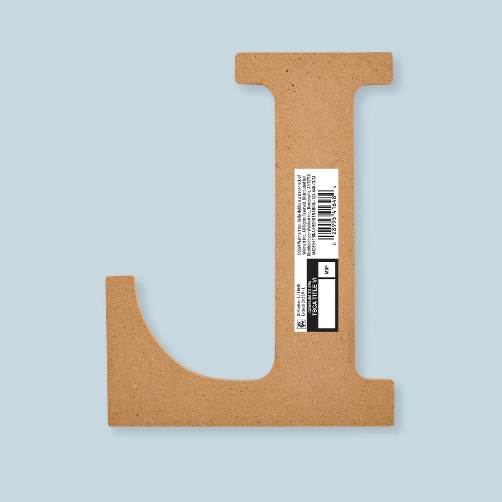 Hello Hobby Surfaces Unfinished Wood MDF Letter A, 8 in