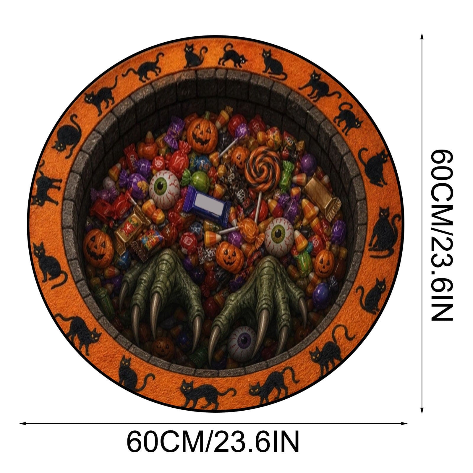 Halloween Ghost Door Mat, Cute Welcome Mat for Front Door Porch Entryway Haunted Outdoor Decor Spooky Decorative Entrance Doormat Non Slip Halloween Rug, 16" x 24"