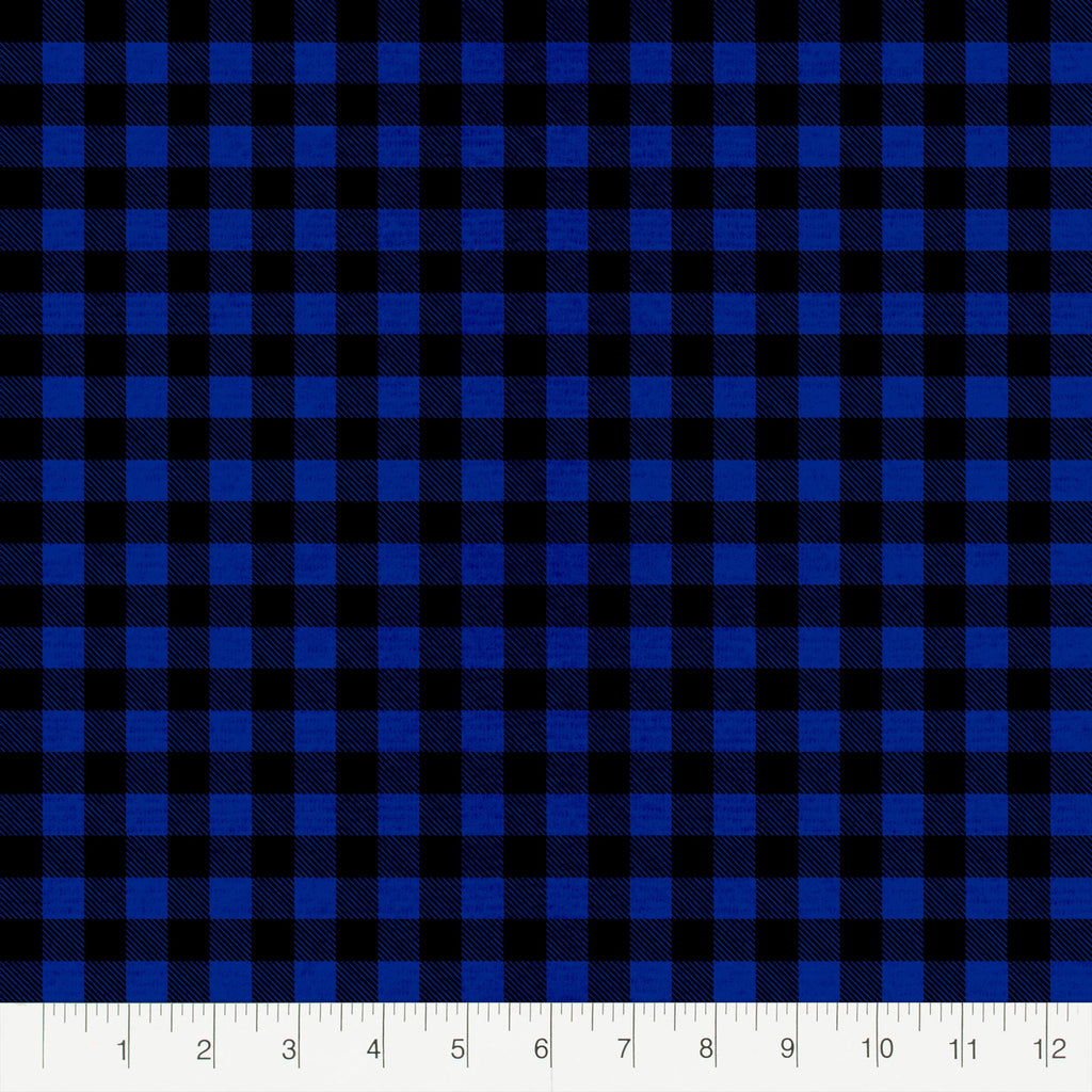 Create It 18"x21" Cotton Flannel Plaid Precut Sewing & Craft Fabric Bundle, Blue 15 Piece