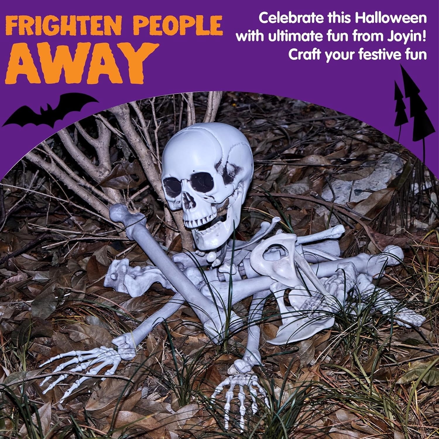 Joyfy 2 Pcs Duck Skeleton Halloween Decoration,4.5 Inch Posable Plastic Animals Halloween Skeleton for Indoor Outdoor Halloween Decorations,Haunted House Party Props