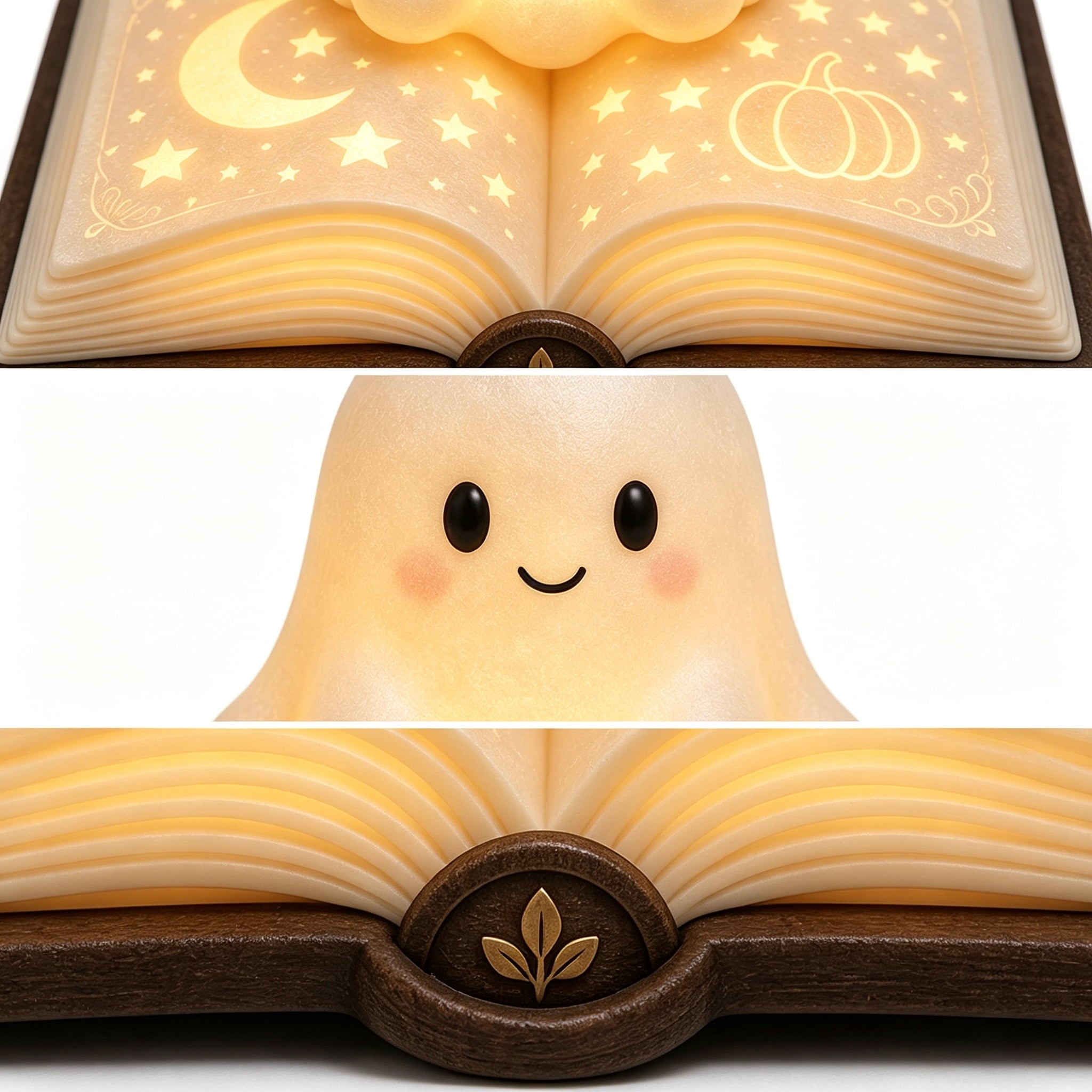 Ghost Night Light Halloween Decorations Bedside Night Light with Tap Control, Dimmable Nursery Decor Lamp, Fun Ghost Gift for K*ids, Halloween Room Decor, Ghost Lamp