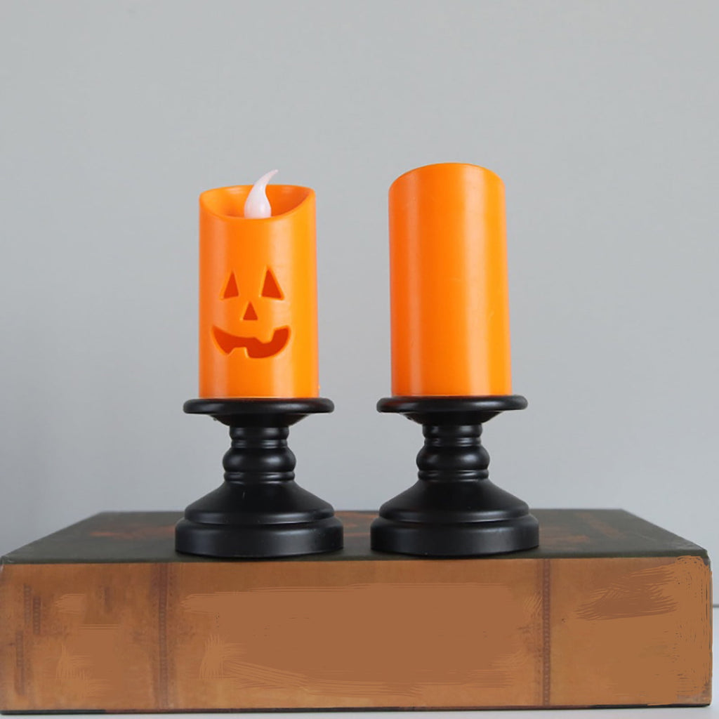 XGFHYJEH Halloween Decorations LED Candle Lights, 3pc Pumpkin Lantern, Halloween Indoor Decor, Halloween Table Decoration Ornament for Home Room Party