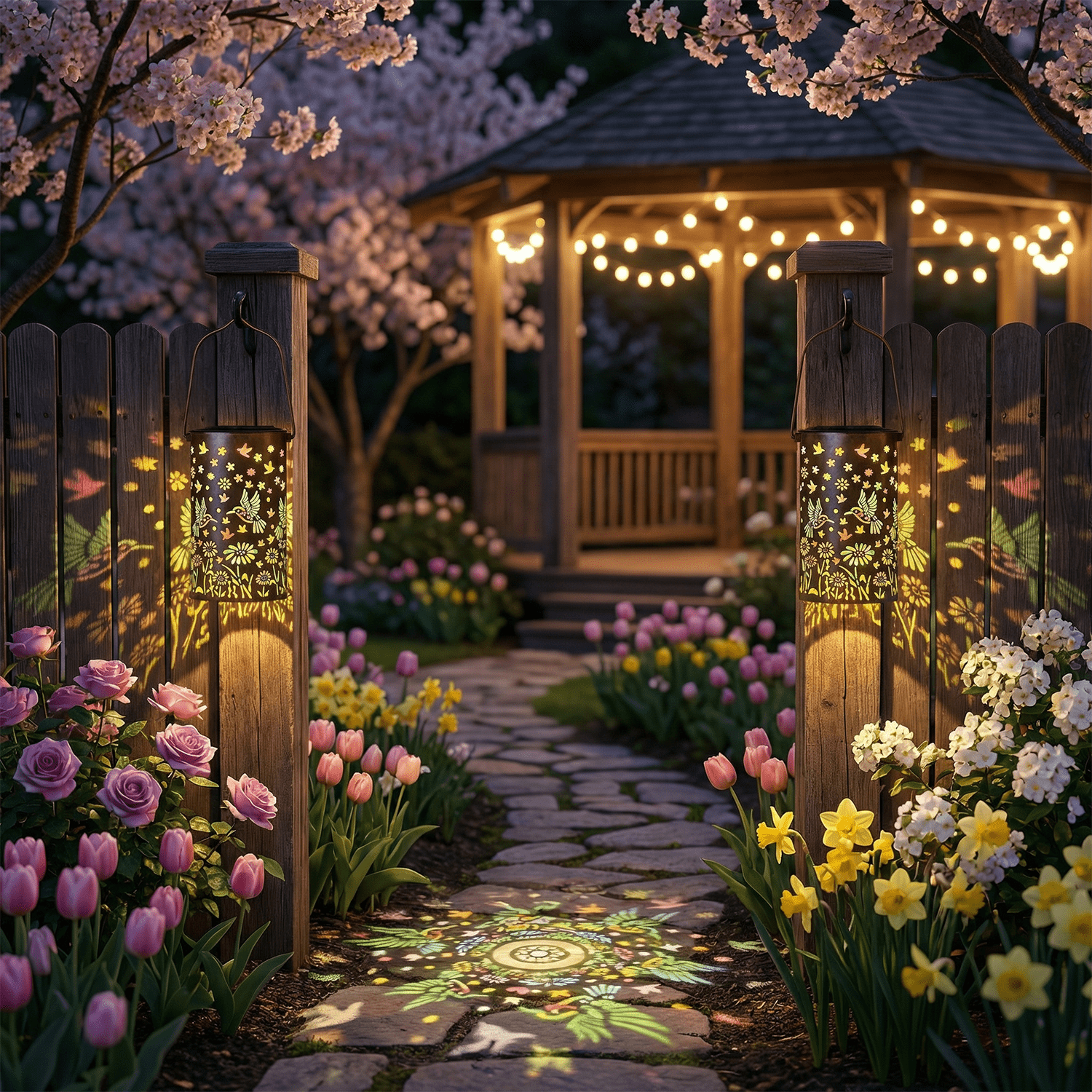 Colorful Solar Lanterns IP65 Outdoor Waterproof, Mother's Day Gifts for Women Mom Grandma - LED Colorful Sunflower Solar Lights Metal Hanging Lantern for Patio Yard Porch