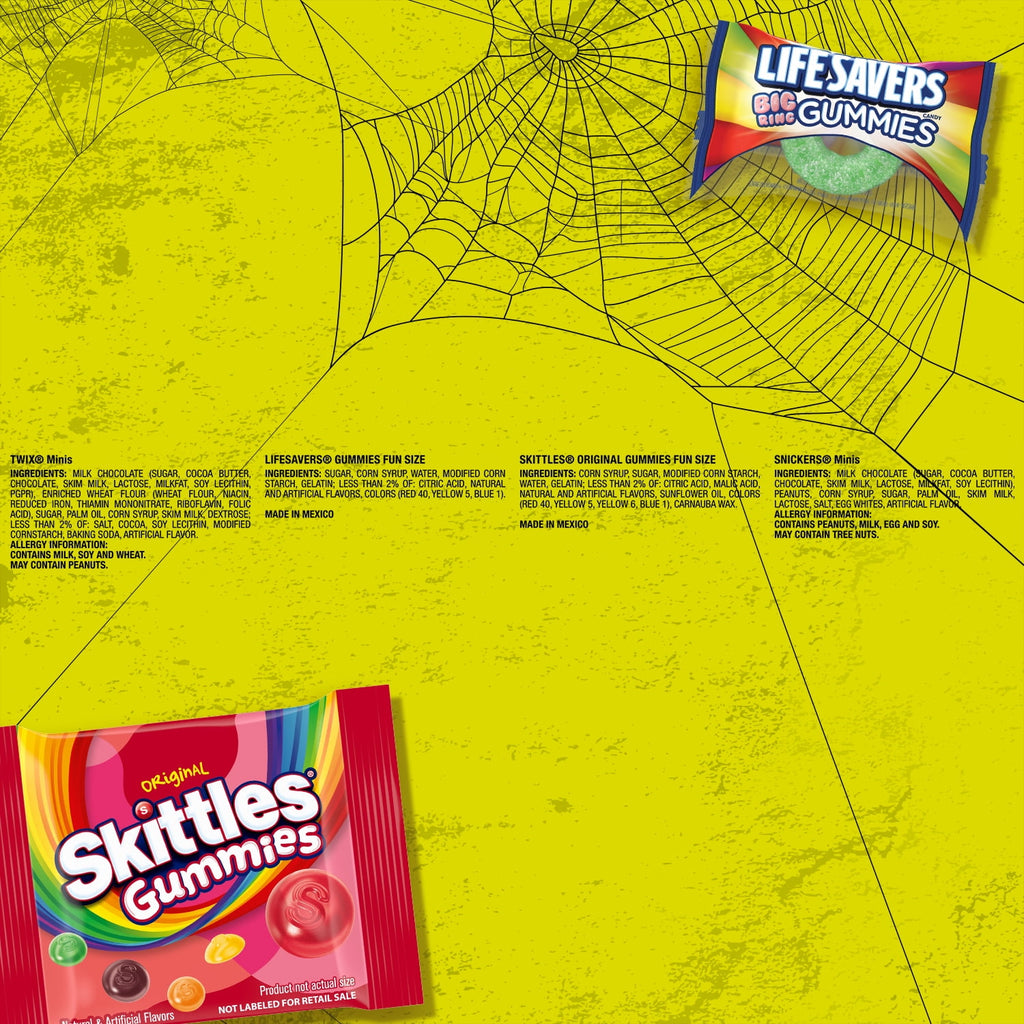 Snickers, Skittles Gummies & More Halloween Candy Variety Pack - 155 Ct Bulk Bag