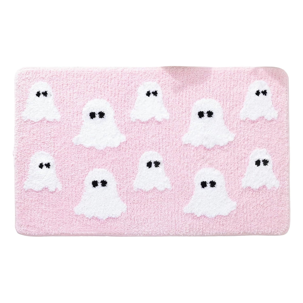 Halloween Ghost Door Mat, Cute Welcome Mat for Front Door Porch Entryway Haunted Outdoor Decor Spooky Decorative Entrance Doormat Non Slip Halloween Rug, 16" x 24"