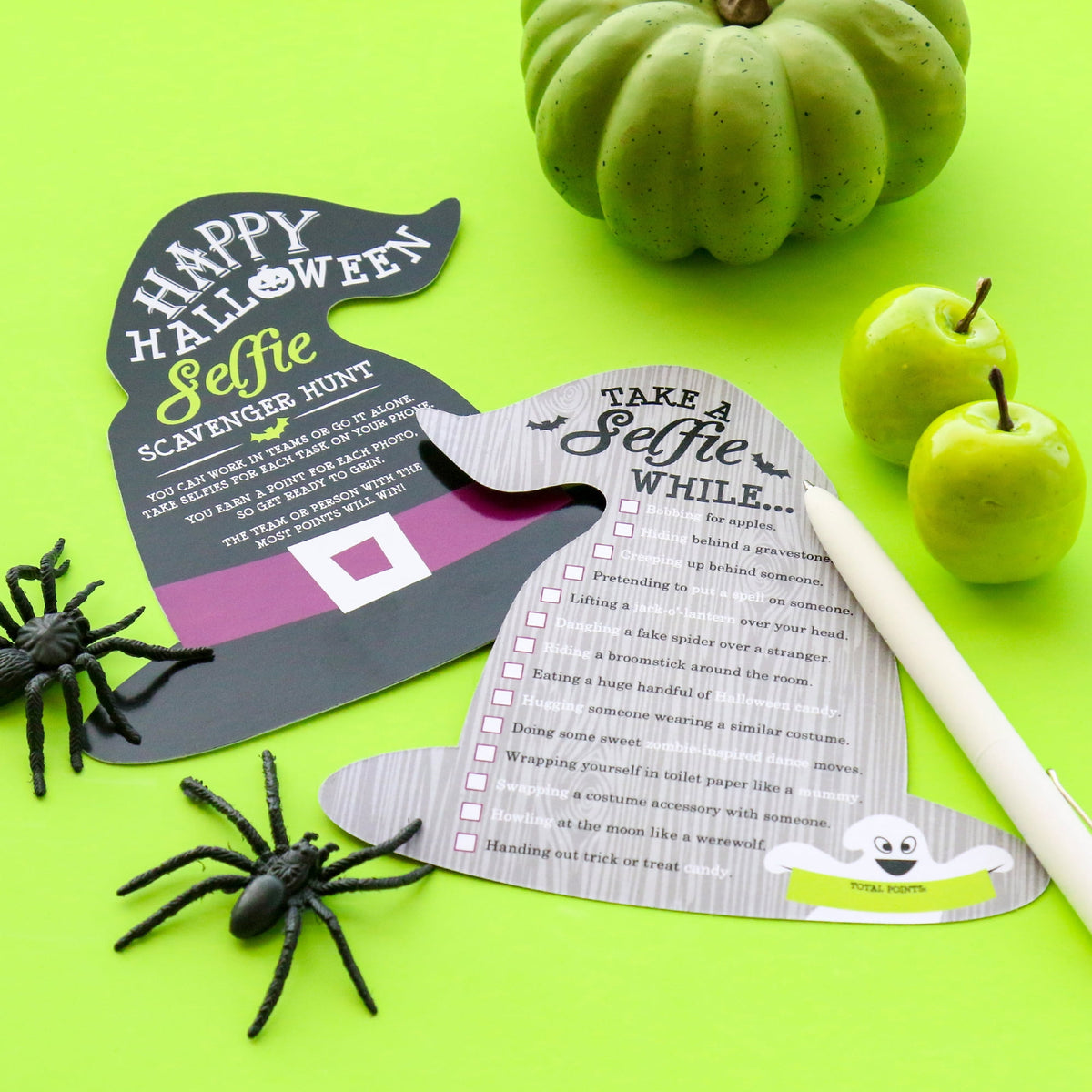 Big Dot of Happiness Happy Halloween - Selfie Scavenger Hunt - Witch Party Game - Set of 12