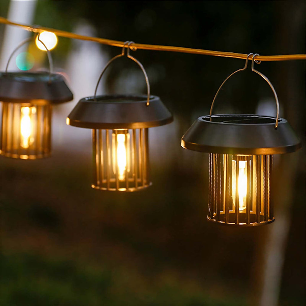 Qocolhg Solar Lanterns Outdoor Waterproof Solar Powered Hanging Lanterns Outdoor Lights Garden Patio Yard Decorative Lights Camping Solar Lanterns for Patio Yard Porch, Clearance