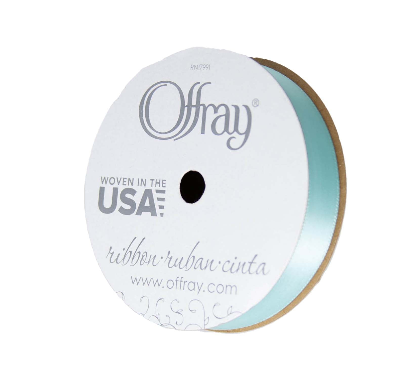 (3 pack) Offray Ribbon, Forest Green 5/8 inch Single Face Satin Polyester Ribbon, 18 feet