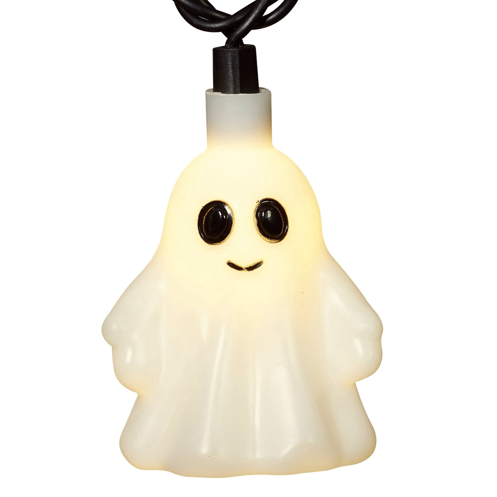 Indoor/Outdoor 10-Count LED Ghost String Lights, Warm White, 6.5', Halloween by Way To Celebrate