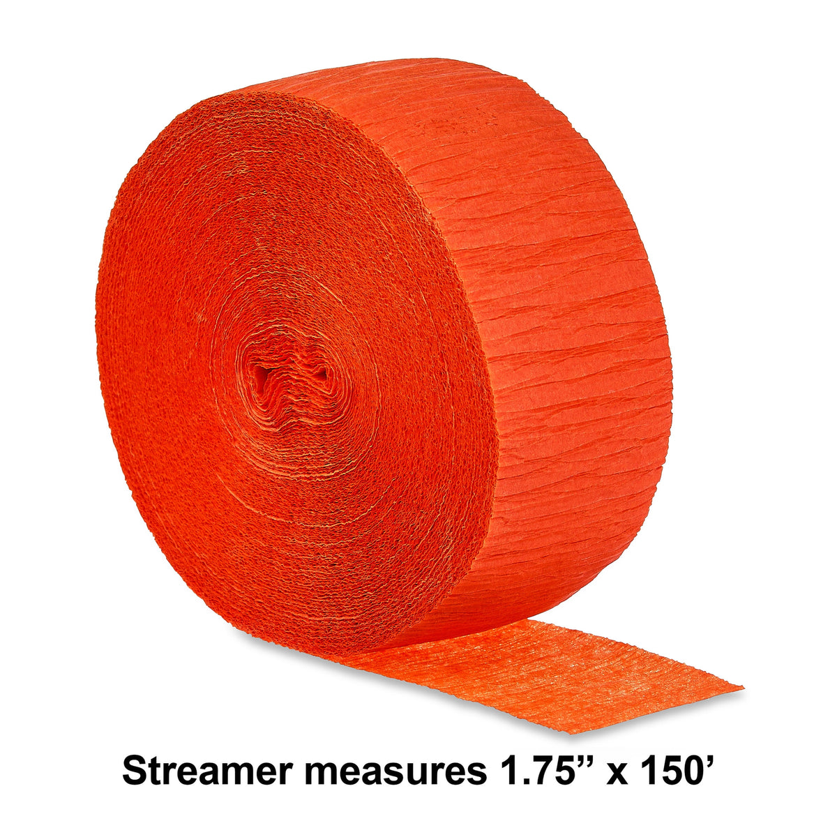 Orange Paper Party Streamer, 150', by Way To Celebrate