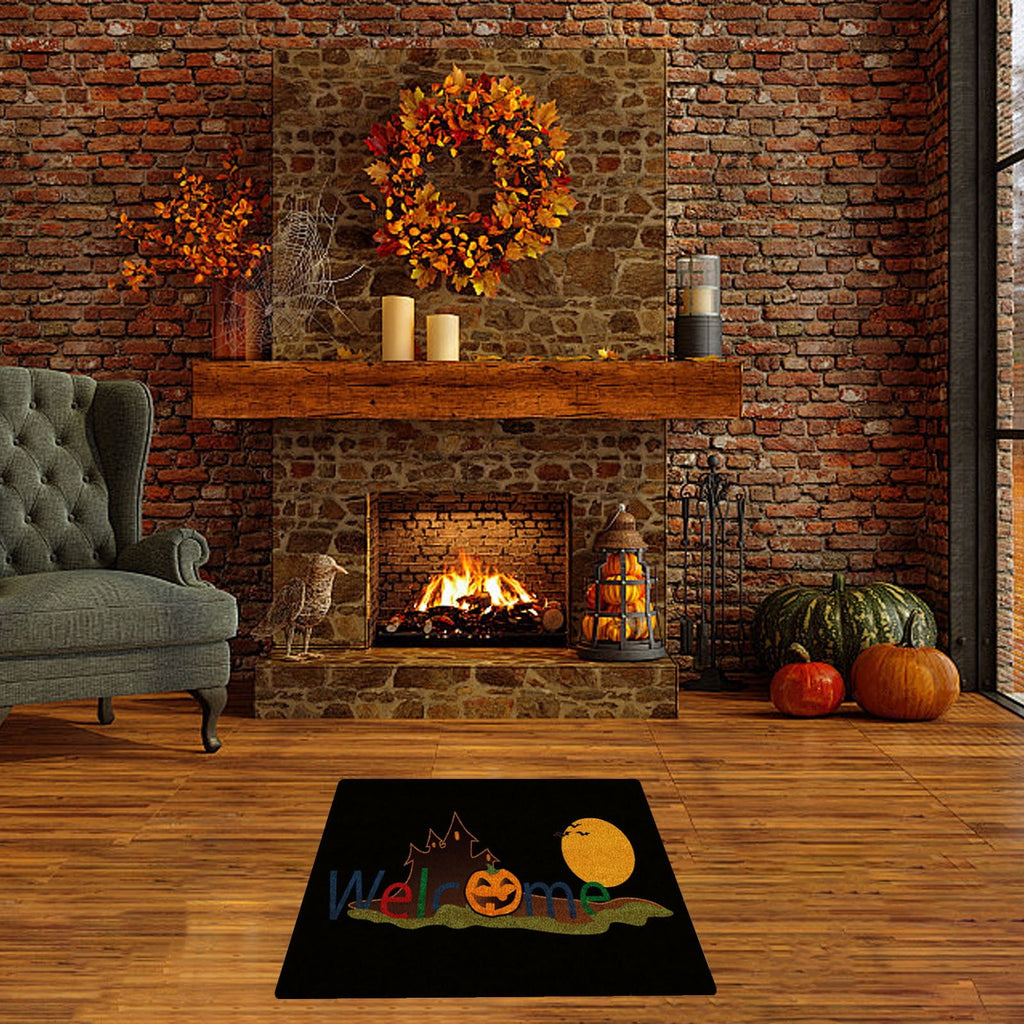 PEIBang Halloween Door Mat,Pumpkins Outdoor Rug Bathroom Doormat,Decorative Front Doormat Indoor Outdoor for Home Decor