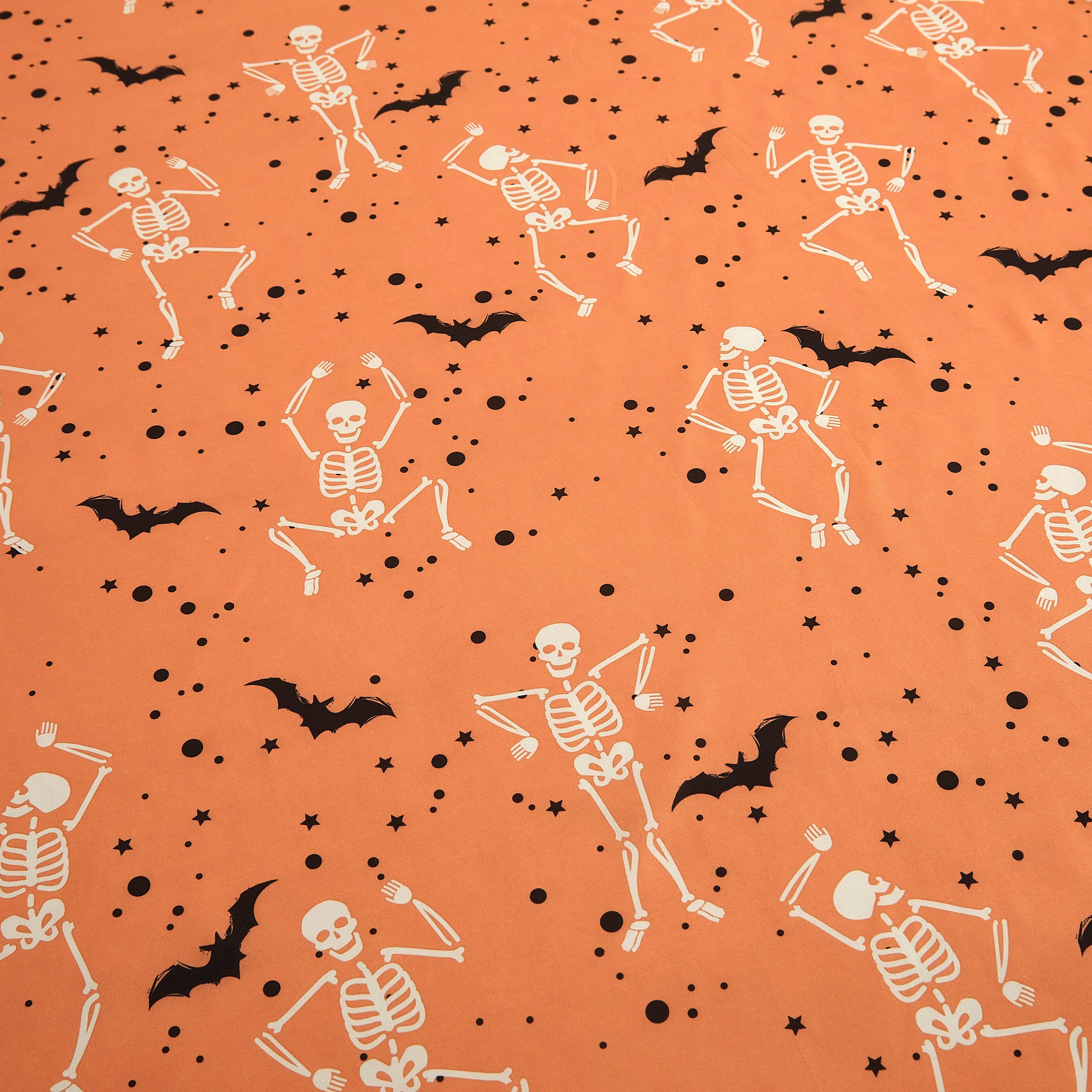 Way To Celebrate 13-Piece Shake Your Bones Shower Curtain Set with Hooks, Orange