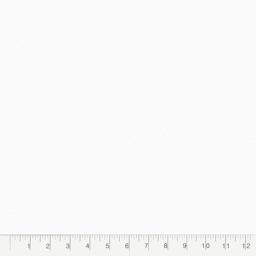 Fat Quarter 100% Cotton Hexagon, White, 18"x 21" for Quilting & Sewing, 1 Each