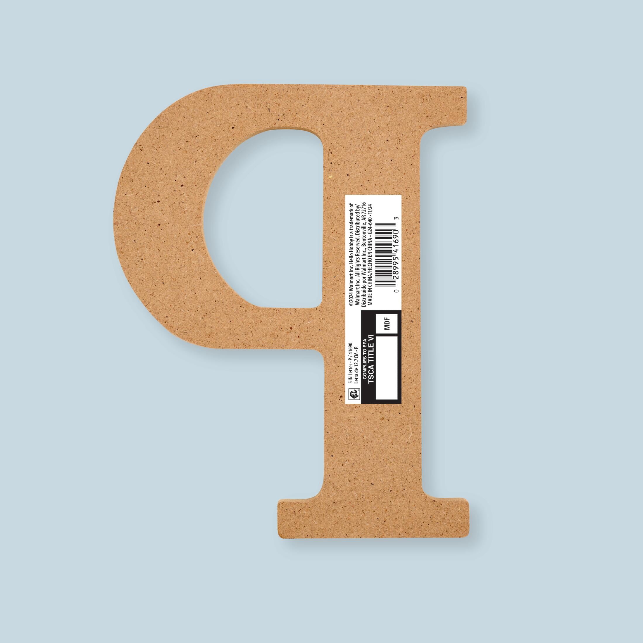 Plaid Unfinished Wood MDF 5" Letter for DIY Arts and Crafts, A