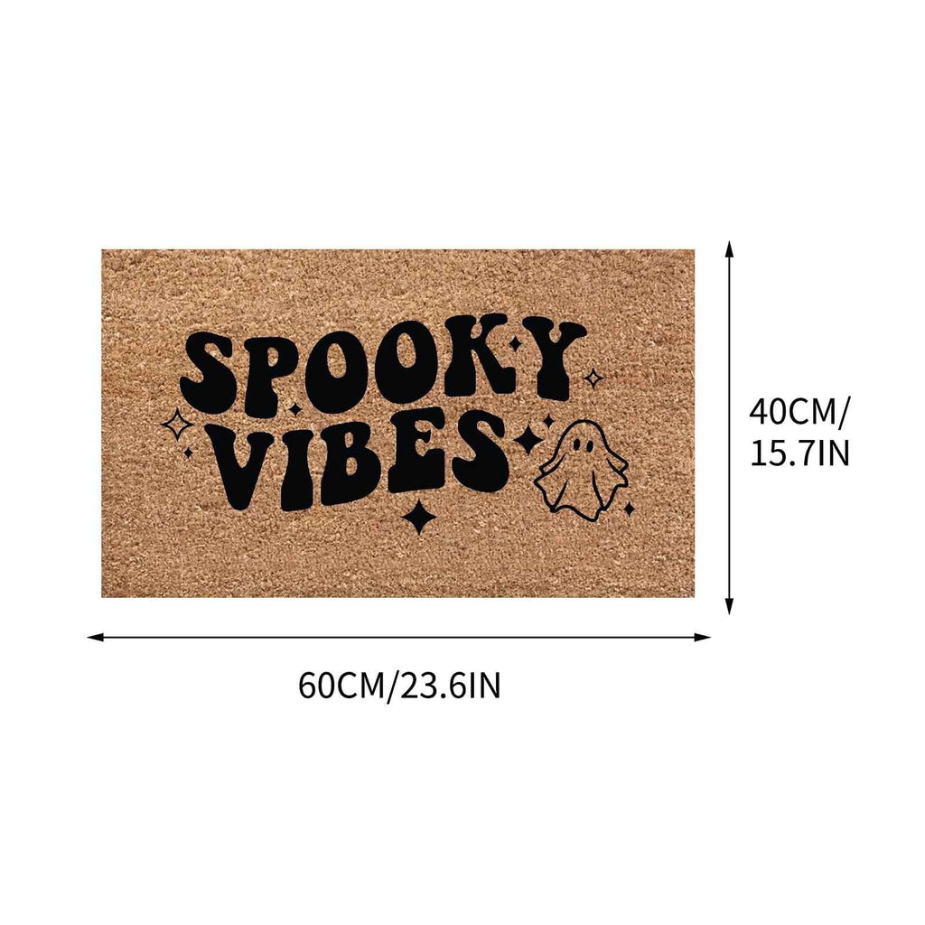 EWSFHUI Stay Spooky Doormat Halloween Welcome Indoor and Outdoor Mat Fall Entrance Artificial Coir Rug Spooky Skeleton Sign Gothic Home Decoration Warm House Gift,24"x16"