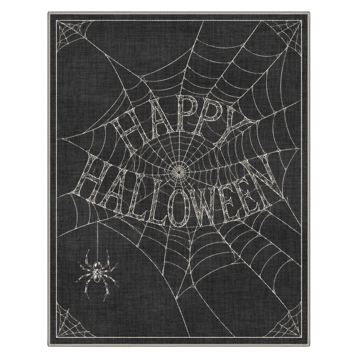 GENIMO 2'x3' Halloween Doormat, Washable Non Slip Soft Whimsical Cat Outdoor Door Mat for Front Door Covered Porch Patio Entryway, Vintage Black