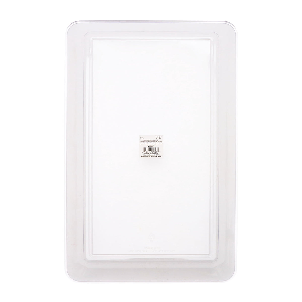 Way To Celebrate Clear Plastic Rectangular Food Tray, 18 in