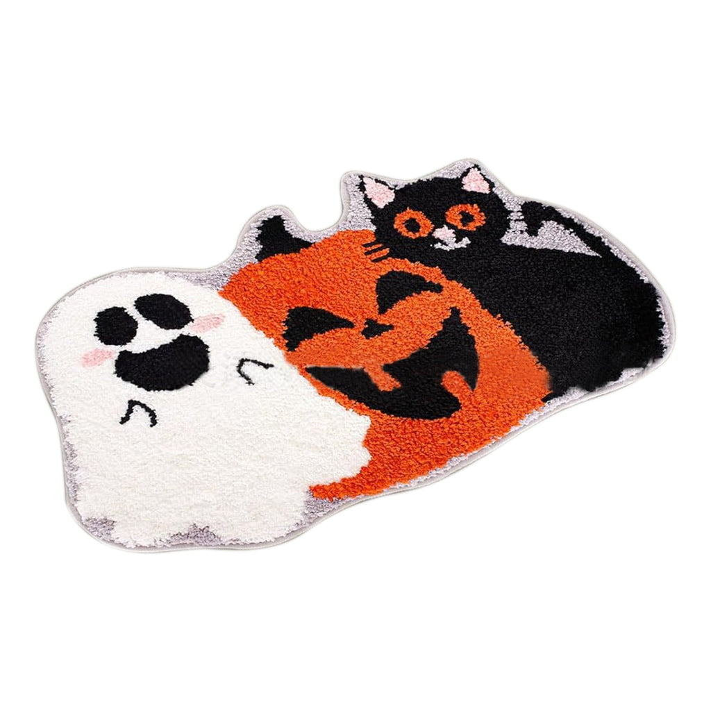 Wadada Pumpkin Halloween Welcome Doormats Rugs, 24X16 inch Pumpkin Carpet Pad Entrance Blanket Bedside Blanket Small and Cute Decorative Carpet Pumpkin Ghost Doormat Halloween Decorations