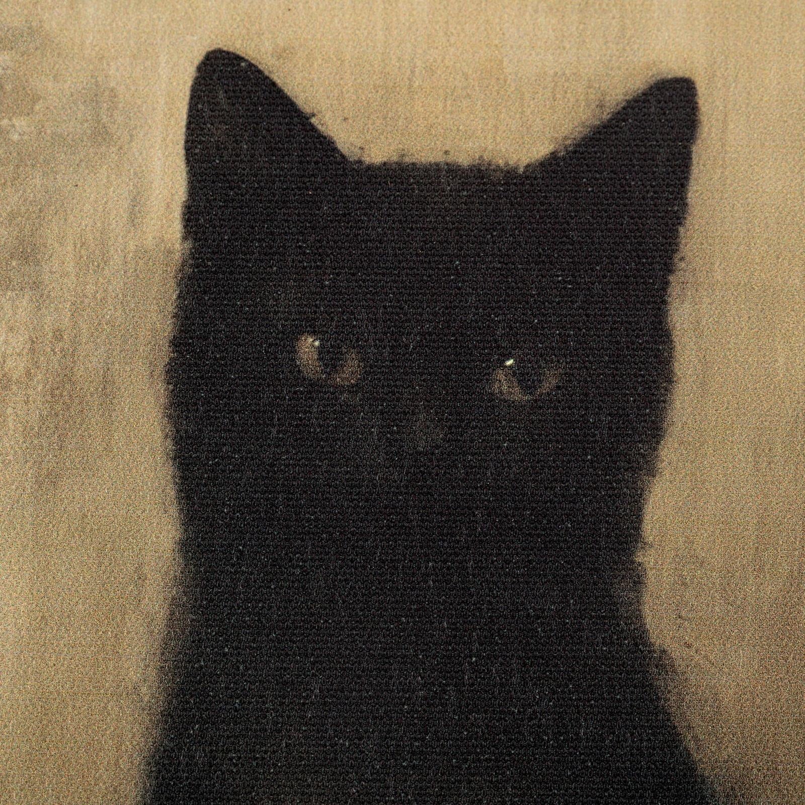 My Texas House Halloween Black Cat Oval MDF Canvas Print