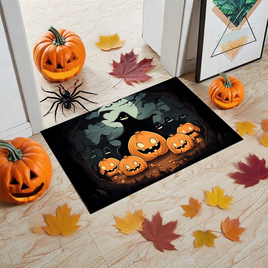 Vggrvlo Under5 Halloween Kitchen Rugs Mats for Floor Non Slip Extra Thick Chenille Door Mat Machine Washable Bath Mats Halloween Decorations