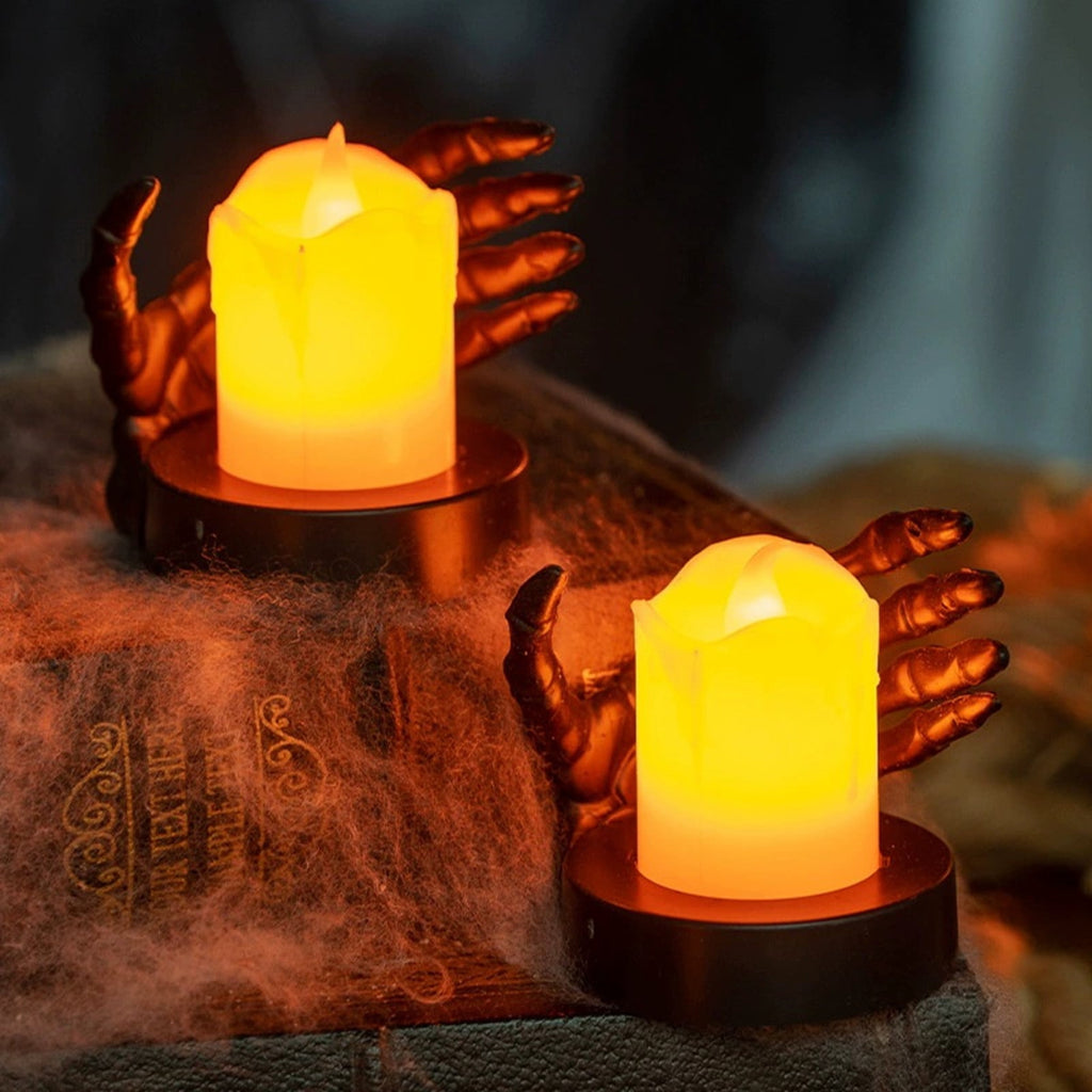 Halloween LED Skeleton Battery Operated Flameless Candle Light For Party Bar & Room Decorations