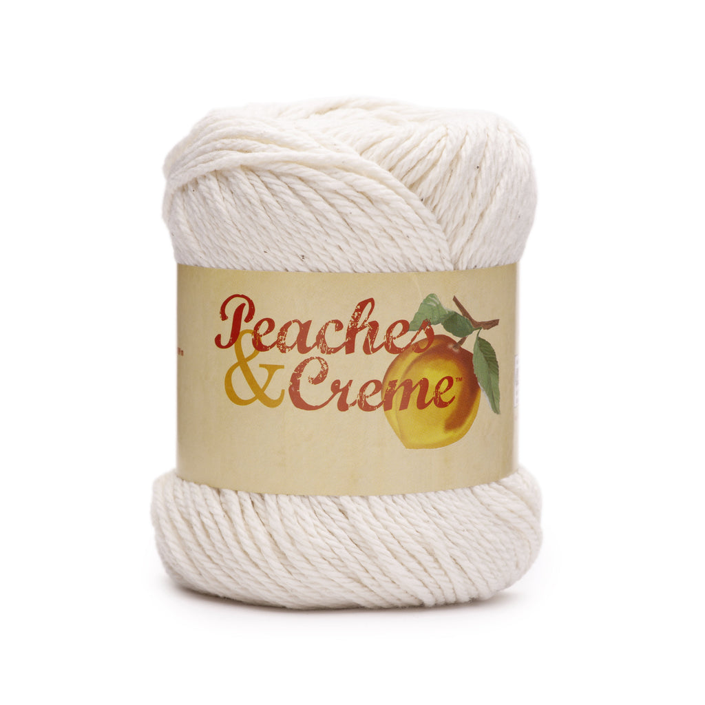 (3 pack) Peaches & Creme Solid 4 Medium Cotton Yarn, Ecru 2.5oz/70.9g, 120 Yards