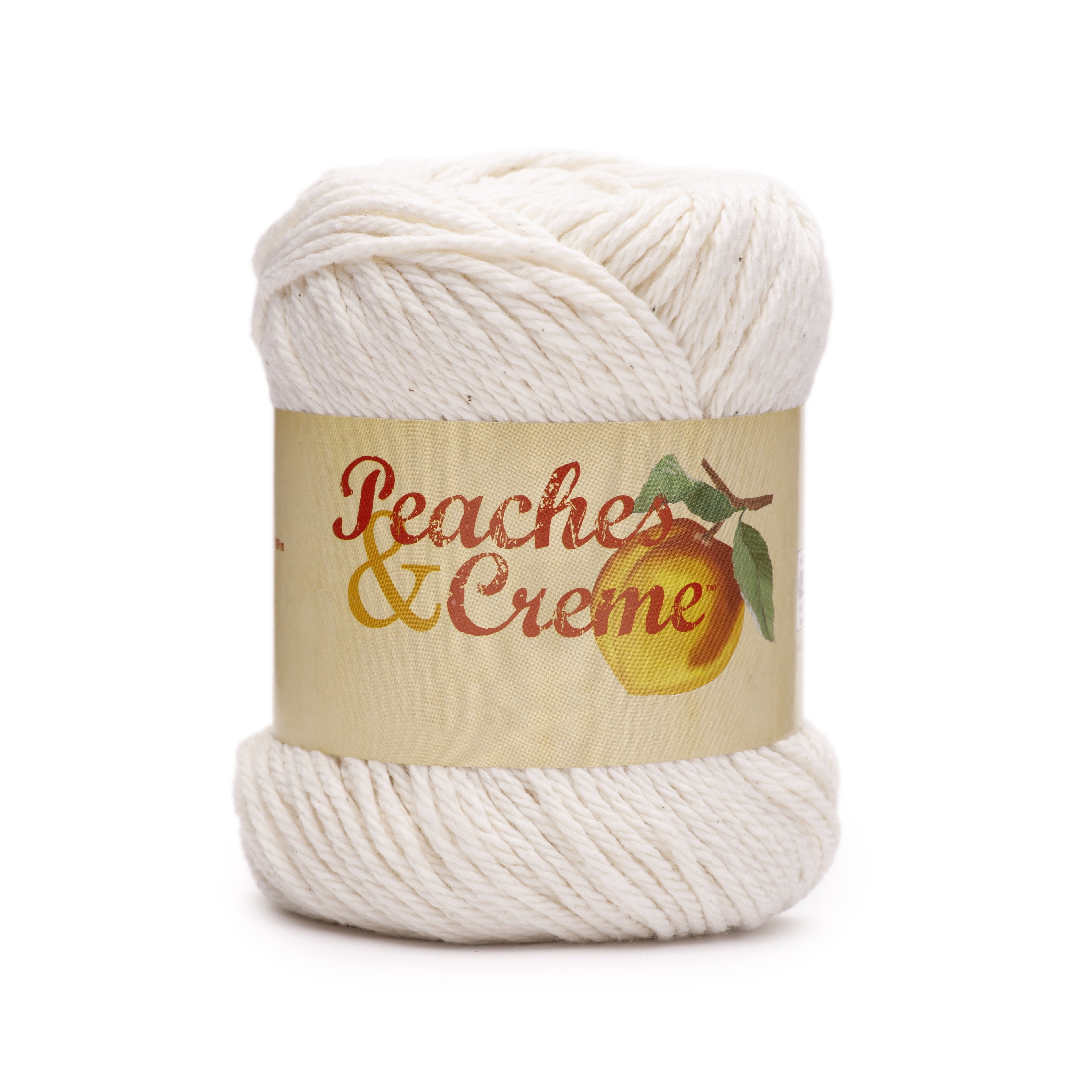 (3 pack) Peaches & Creme Solid 4 Medium Cotton Yarn, Ecru 2.5oz/70.9g, 120 Yards