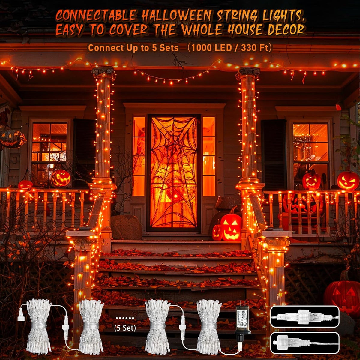 JMEXSUSS 200 LED Christmas Lights Indoor Outdoor, Connectable Warm White Christmas Tree Lights Clear Wire, 66 Ft Twinkle Fairy String Lights Plug in for Bedroom Wedding Christmas Tree Decorations