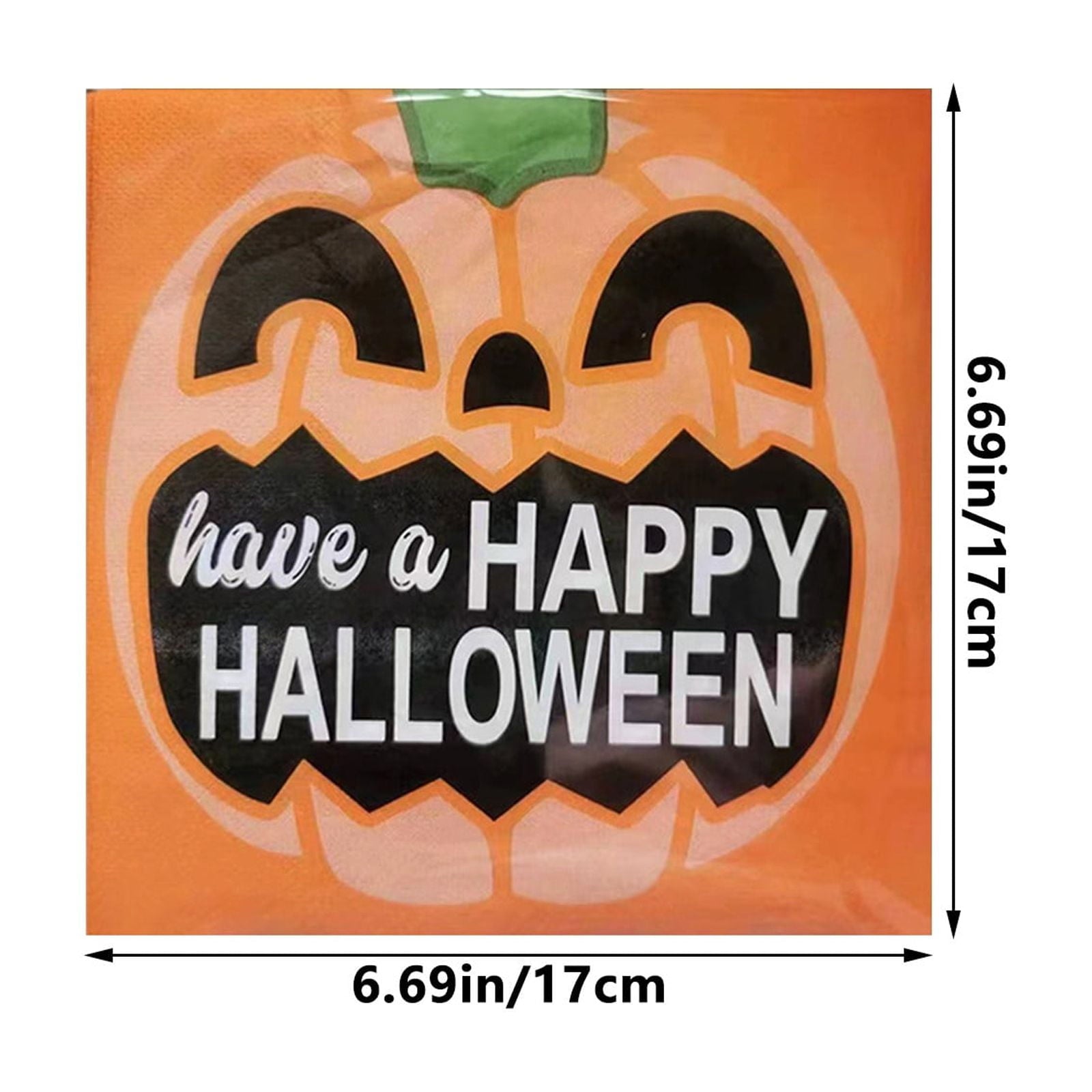 Holloyiver 20 Packs Halloween Napkins, 6.7 x 6.7 Inch Pumpkin Dinner Napkins, Purple Halloween Party Disposable Paper Napkins for Autumn Halloween Party Supplies Table Decorations