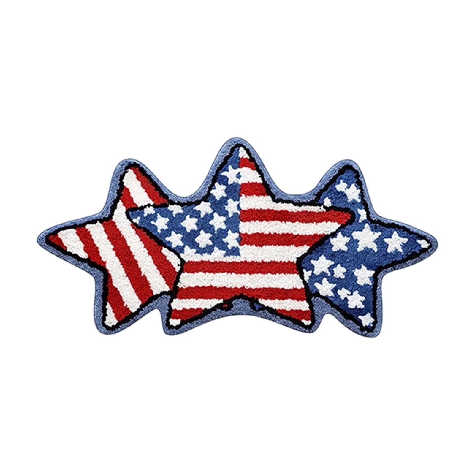 Wooowa Plush Style Multi Purpose Floor Mat Bathroom Entrance Coffee Table Carpet Fit for Fourth of July Decorations Patriotic Decor for Home Daily Holiday Festive Use