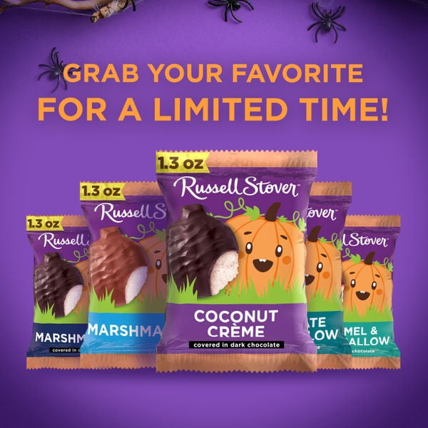 RUSSELL STOVER Halloween Dark Chocolate Raspberry Crème Pumpkin, 1.3 oz.