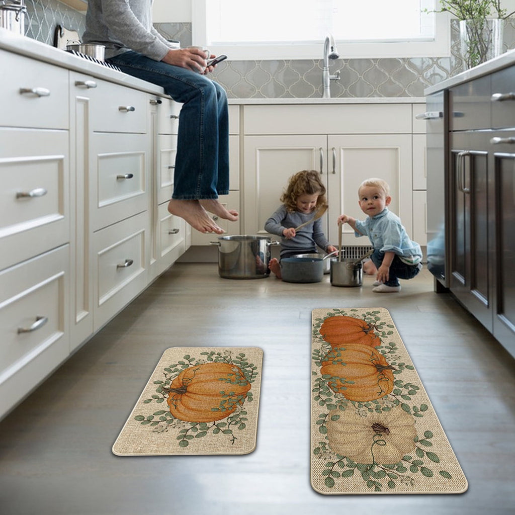 Stijggn 2pcs Halloween Area Rugs Halloween Decorations Halloween Rug Welcome Mats Outdoor Pumpkin Doormats for Floor