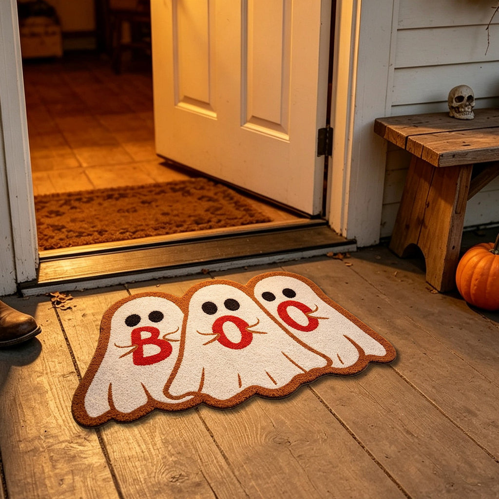 Yhmxh Halloween Bathroom Rugs, Halloween Pumpkin Bath Mats, Farmhouse Halloween Rugs for Bathroom Decorations for The Home, Holiday Cute Pumpkin Decor Non-Slip 15.7x23.6 Inches