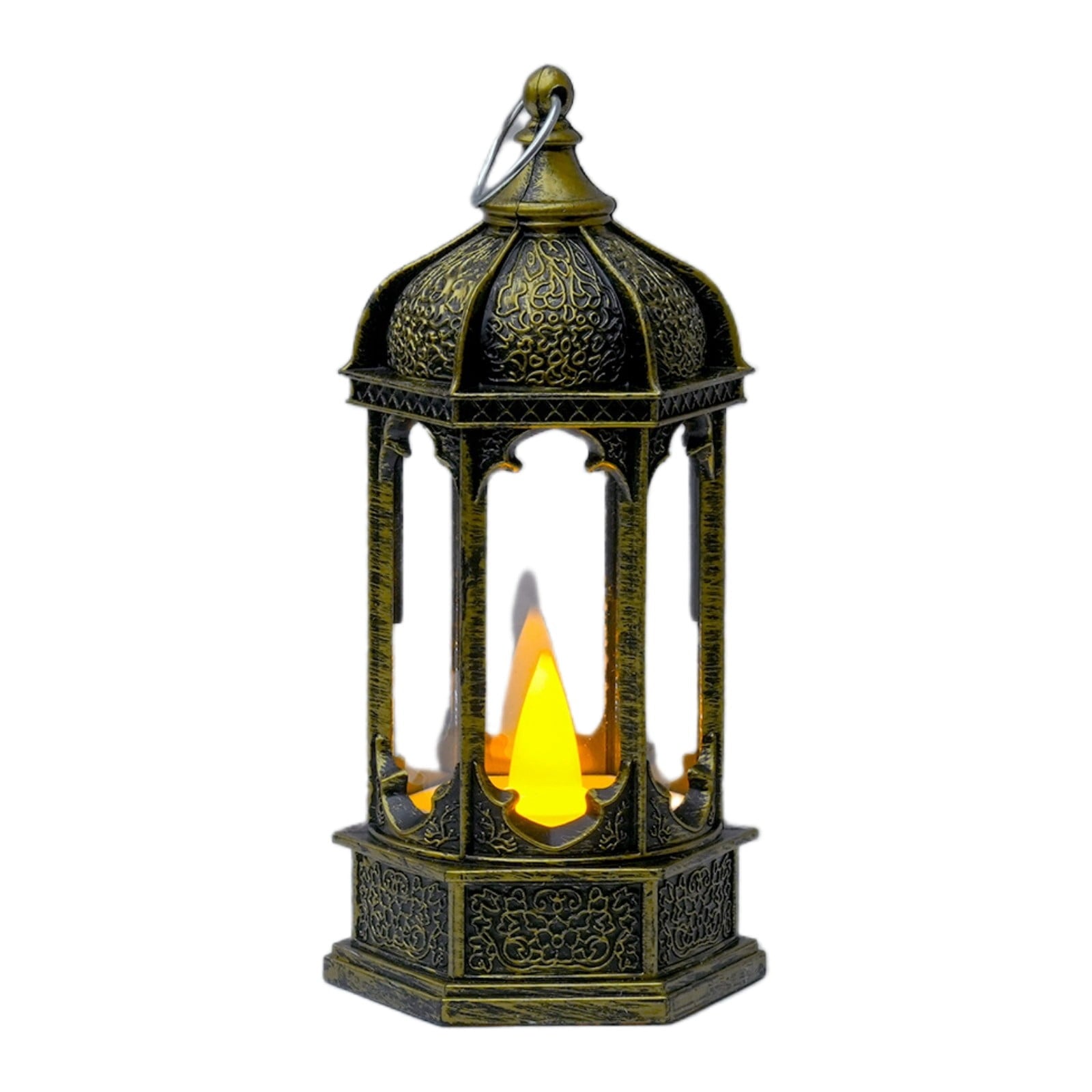 Djiypn Mini Lanterns 2Pack LED Small Lanterns Decorative Indoor Outdoor Hanging Lantern Decorative Candle Light Farmhouse Decor for Weddings Western Camping Party Halloween Christmas Decorations