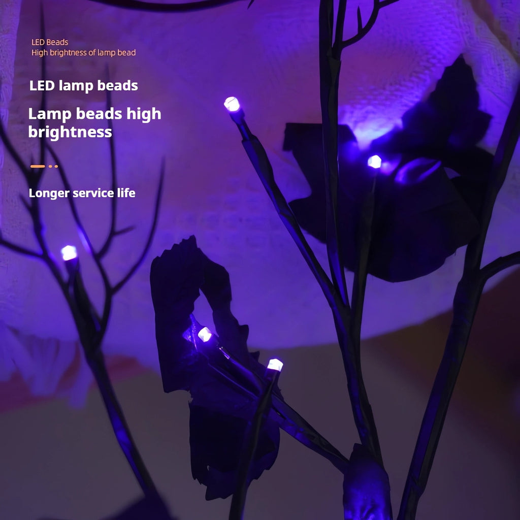 Uandlove Halloween Lights Indoor Outdoor Halloween LED Decorative Lights Room Bedroom Ghost Festival Ambience Layout Rattan Lights