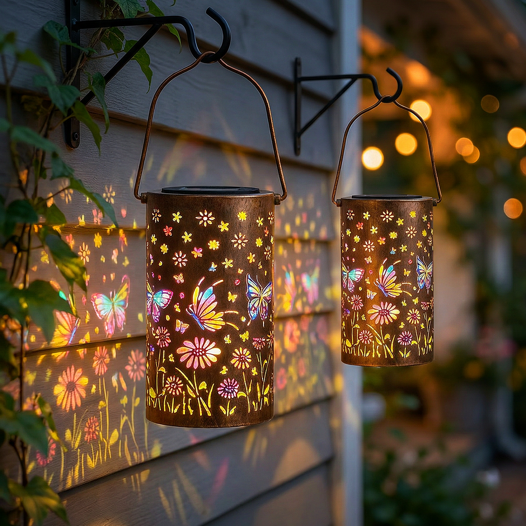 Colorful Solar Lanterns IP65 Outdoor Waterproof, Mother's Day Gifts for Women Mom Grandma - LED Colorful Sunflower Solar Lights Metal Hanging Lantern for Patio Yard Porch