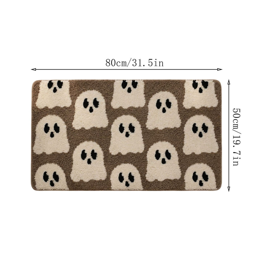 AZXY Halloween Decor, 16x24 Inch Black Buffalo Plaid Fall Doormat, Halloween Decorations for Home Indoor Outdoor, Weather Resistant Striped Floor Rug for Front Porch Entryway Halloween Decor