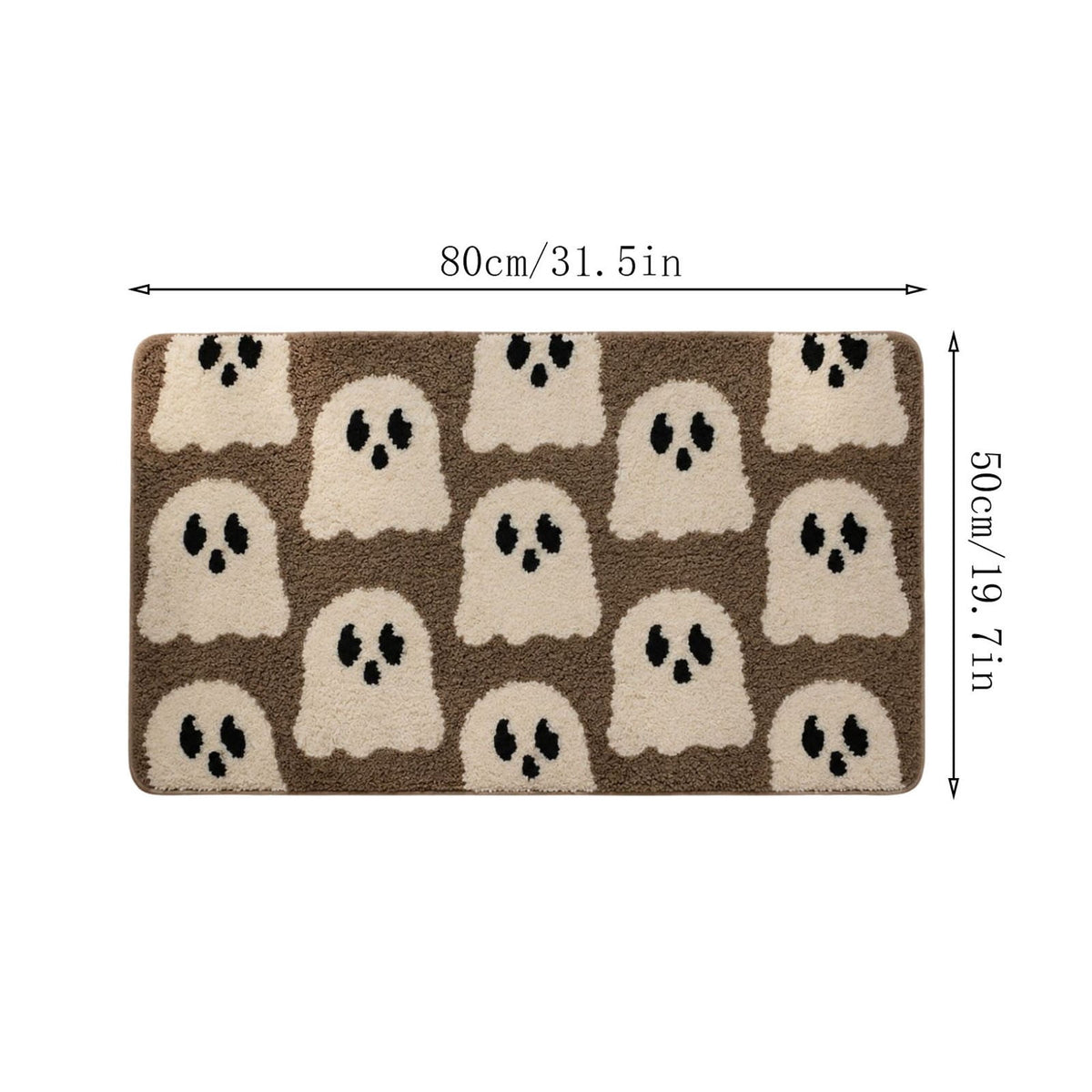 AZXY Halloween Decor, 16x24 Inch Black Buffalo Plaid Fall Doormat, Halloween Decorations for Home Indoor Outdoor, Weather Resistant Striped Floor Rug for Front Porch Entryway Halloween Decor