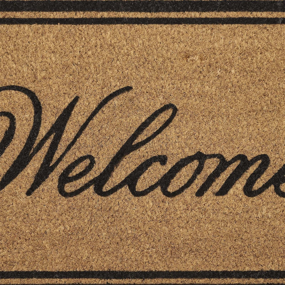 Lypsnake Natural Coco Coir Doormat - "Love Grows Here" Printed with Delicate Floral Pattern, Non-slip Absorbent Entry Mat for Home Entrance Porch Patio and Outdoor Decoration